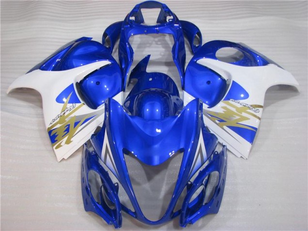 Blau Weiß Suzuki GSXR 1300 Hayabusa 2008-2019 Motorrad Vollverkleidung Blau Weiß Suzuki GSXR 1300 Hayabusa 2008-2019 Motorrad Vollverkleidung