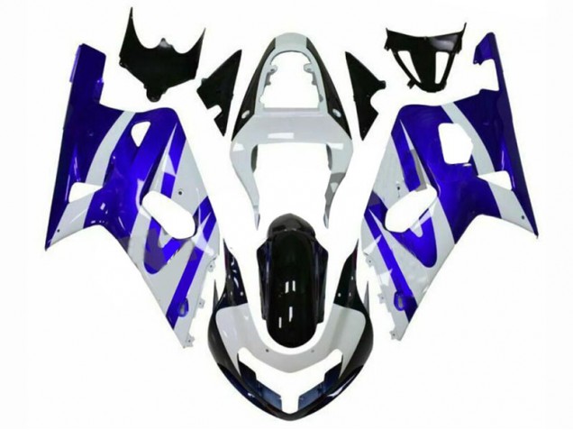 Blau Weiß Suzuki GSXR 600 / 750 K1 K2 K3 2001-2003 Motorrad Verkleidungen Blau Weiß Suzuki GSXR 600 / 750 K1 K2 K3 2001-2003 Motorrad Verkleidungen