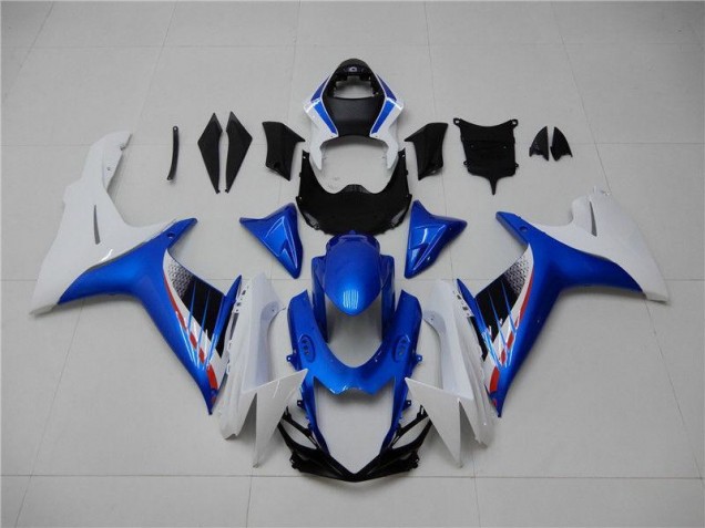 Blau Weiß Suzuki GSXR 600 / 750 K11 2011-2024 Motorrad Verkleidungen Blau Weiß Suzuki GSXR 600 / 750 K11 2011-2024 Motorrad Verkleidungen