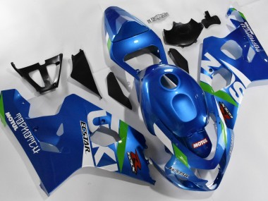 Blau Weiß Suzuki GSXR 600 / 750 K4 2004-2005 Motorrad Verkleidungen