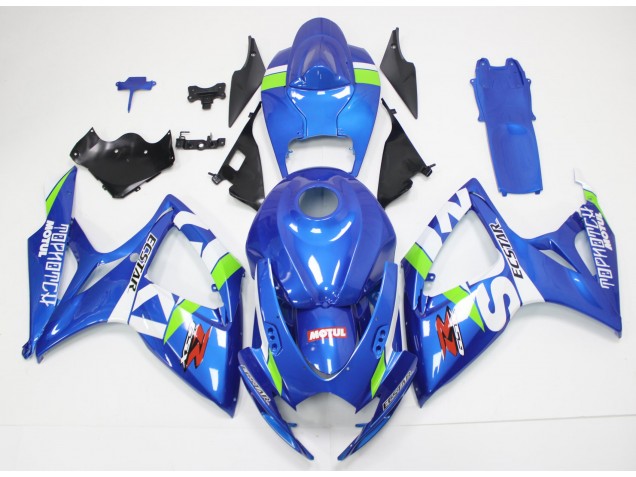 Blau Weiß Suzuki GSXR 600 / 750 K6 2006-2007 Motorrad Verkleidung Blau Weiß Suzuki GSXR 600 / 750 K6 2006-2007 Motorrad Verkleidung