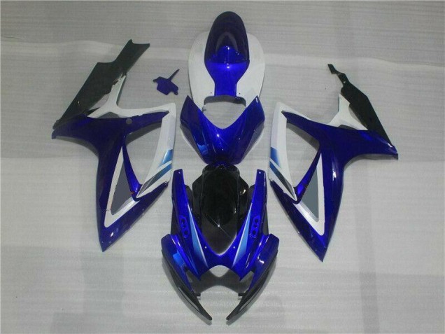 Blau Weiß Suzuki GSXR 600 / 750 K6 2006-2007 Motorrad Verkleidungen & Plastik Blau Weiß Suzuki GSXR 600 / 750 K6 2006-2007 Motorrad Verkleidungen & Plastik