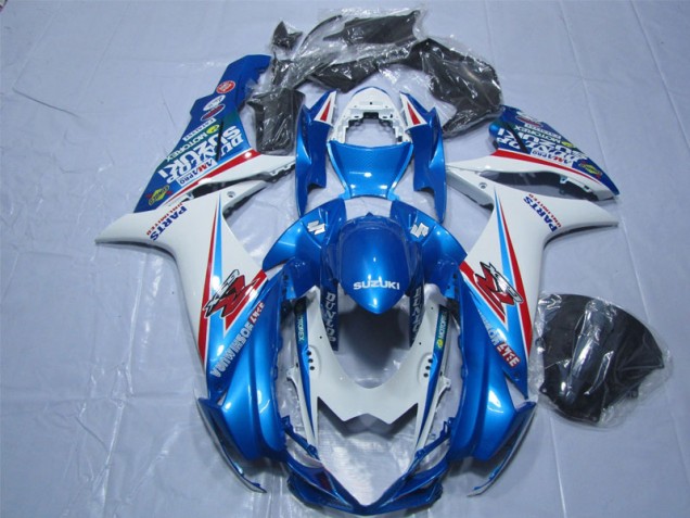 Blau Weiß Suzuki GSXR 600 K11 2011-2024 Motorrad Verkleidungen Blau Weiß Suzuki GSXR 600 K11 2011-2024 Motorrad Verkleidungen