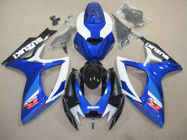 Blau Weiß Suzuki GSXR 600 K6 2006-2007 Motorrad Vollverkleidung Blau Weiß Suzuki GSXR 600 K6 2006-2007 Motorrad Vollverkleidung