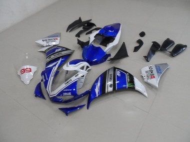 Blau Weiß Yamaha R1 2009-2011 Motorrad Vollverkleidung