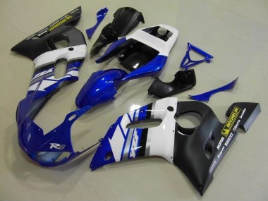 Blau, Weiß und Schwarz Yamaha R6 1998-2002 Motorrad Verkleidungen