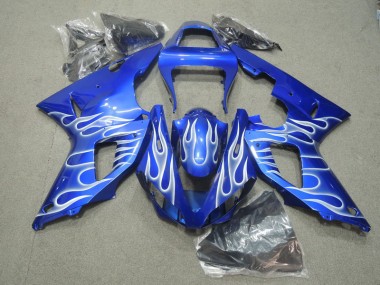 Blau Weiße Flamme Yamaha R1 2000-2001 Motorrad Verkleidungen