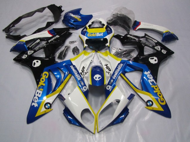 Blau Weiße GoldBet BMW S1000RR 2009-2014 Motorrad Verkleidung Blau Weiße GoldBet BMW S1000RR 2009-2014 Motorrad Verkleidung
