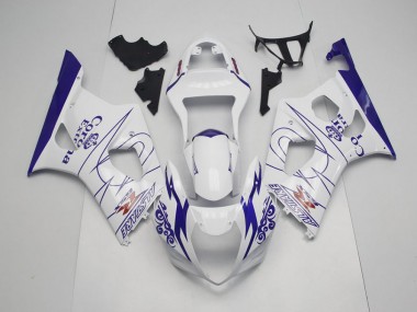 Blau Whie Corona Suzuki GSXR 1000 K3 2003-2004 Motorrad Verkleidungen