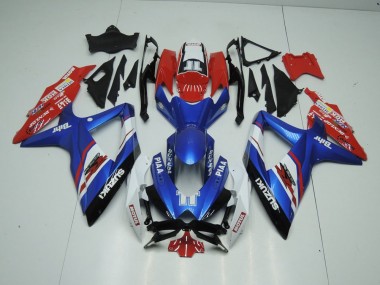 Blau und Rot Suzuki GSXR 1000 K9 2009-2016 Motorrad Verkleidungen