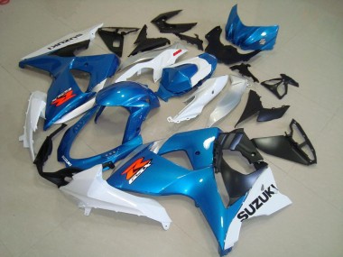 Blaur und Weißer OEM Stil Suzuki GSXR 1000 K9 2009-2016 Motorrad Verkleidungen