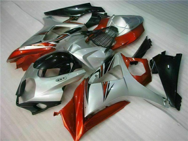 Braun Silber Suzuki GSXR 1000 K7 2007-2008 Motorrad Verkleidungen Braun Silber Suzuki GSXR 1000 K7 2007-2008 Motorrad Verkleidungen