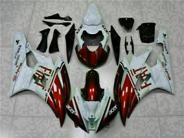 Braun Weiß Yamaha R6 2006-2007 Motorrad Verkleidungen Braun Weiß Yamaha R6 2006-2007 Motorrad Verkleidungen