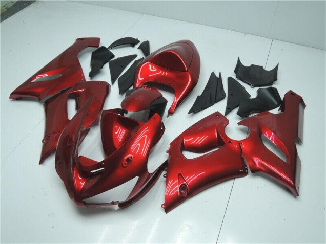Candy Rot Kawasaki ZX6R 2005-2006 Motorrad Verkleidungen Candy Rot Kawasaki ZX6R 2005-2006 Motorrad Verkleidungen