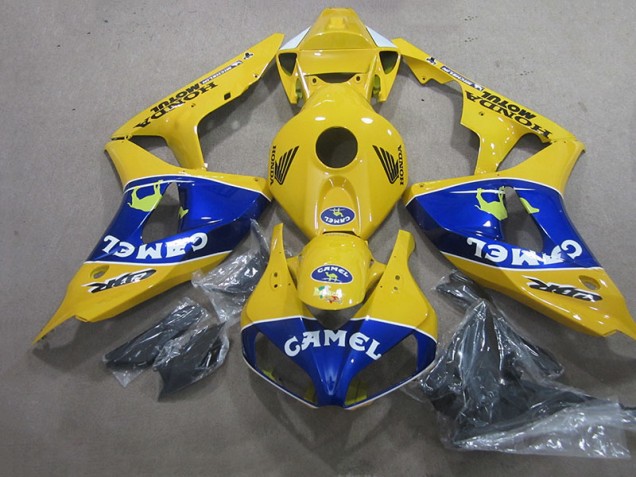 Gelb Blau Camel Honda CBR 1000 RR 2006-2007 Motorrad Verkleidungen Gelb Blau Camel Honda CBR 1000 RR 2006-2007 Motorrad Verkleidungen