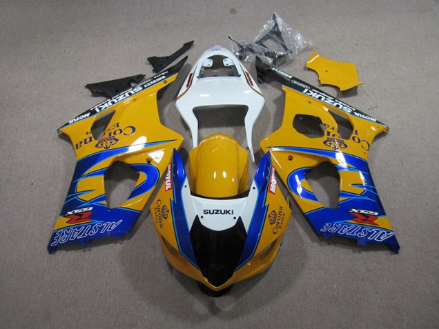 Gelb Blau Corona Extra Suzuki GSXR 1000 K3 2003-2004 Motorrad Verkleidungen Gelb Blau Corona Extra Suzuki GSXR 1000 K3 2003-2004 Motorrad Verkleidungen
