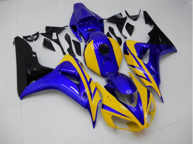 Gelb Blau Honda CBR 1000 RR 2006-2007 Motorrad Verkleidungen Gelb Blau Honda CBR 1000 RR 2006-2007 Motorrad Verkleidungen