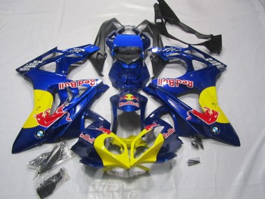 Gelb Blau Red Bull BMW S1000RR 2009-2014 Motorrad Verkleidungen