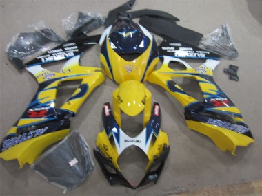 Gelb Blau Suzuki GSXR 1000 K7 2007-2008 Motorrad Verkleidungen