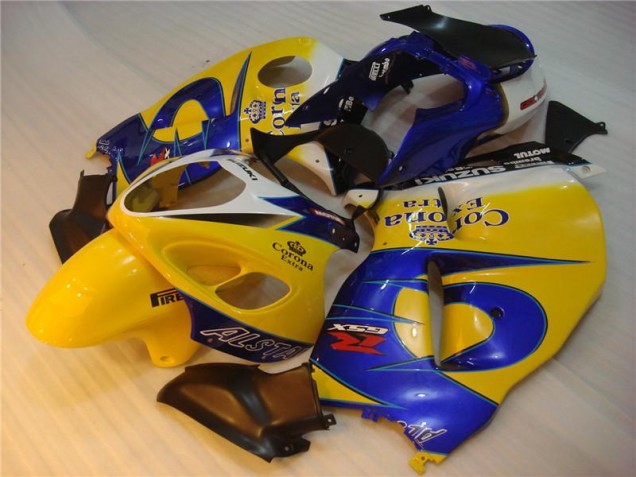 Gelb Blau Suzuki GSXR 1300 Hayabusa 1996-2007 Motorrad Verkleidungen Gelb Blau Suzuki GSXR 1300 Hayabusa 1996-2007 Motorrad Verkleidungen