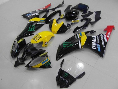 Gelb Monster Yamaha R6 2008-2016 Motorrad Vollverkleidung