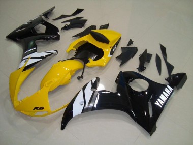 Gelb Schwarz Yamaha R6 2003-2005 Motorrad Verkleidungen