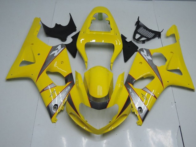 Gelb Und Grau Suzuki GSXR 1000 K1 2000-2002 Motorrad Verkleidungen Gelb Und Grau Suzuki GSXR 1000 K1 2000-2002 Motorrad Verkleidungen
