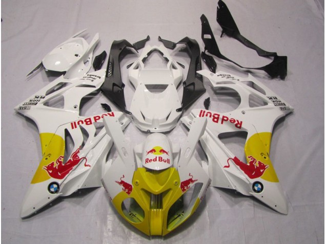 Gelb Weiß Red Bull BMW S1000RR 2009-2014 Motorrad Verkleidungen Gelb Weiß Red Bull BMW S1000RR 2009-2014 Motorrad Verkleidungen