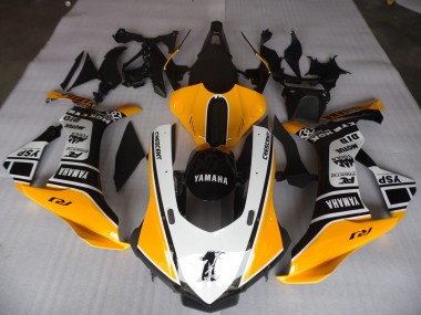 Gelb Weiß Schwarz Yamaha R1 2015-2019 Motorrad Verkleidungen