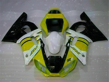 Gelb Weiß Yamaha R6 1998-2002 Motorrad Verkleidungen