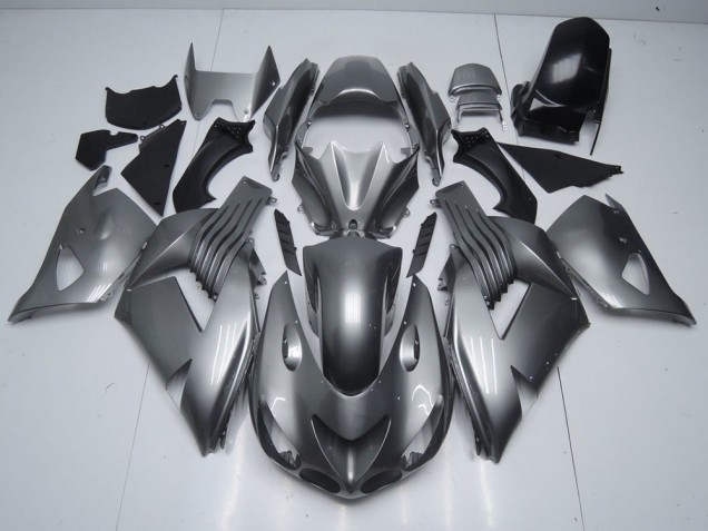 Glänzend Grau Kawasaki ZX14R ZZR 1400 2006-2011 Motorrad Verkleidungen Glänzend Grau Kawasaki ZX14R ZZR 1400 2006-2011 Motorrad Verkleidungen