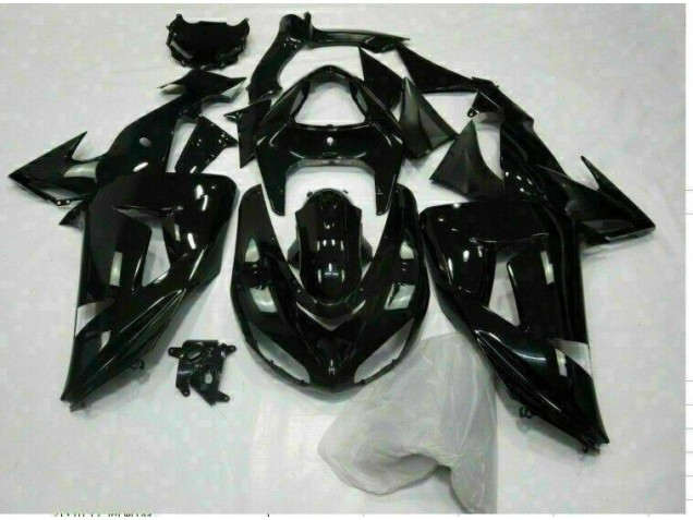 Glänzend Schwarz Kawasaki ZX10R 2006-2007 Motorrad Verkleidungen Glänzend Schwarz Kawasaki ZX10R 2006-2007 Motorrad Verkleidungen