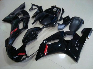 Glänzend Schwarz Rote Aufkleber Yamaha R6 1998-2002 Motorrad Verkleidungen