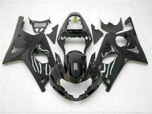 Glänzend Schwarz Suzuki GSXR 1000 K1 2000-2002 Motorrad Verkleidungen Glänzend Schwarz Suzuki GSXR 1000 K1 2000-2002 Motorrad Verkleidungen