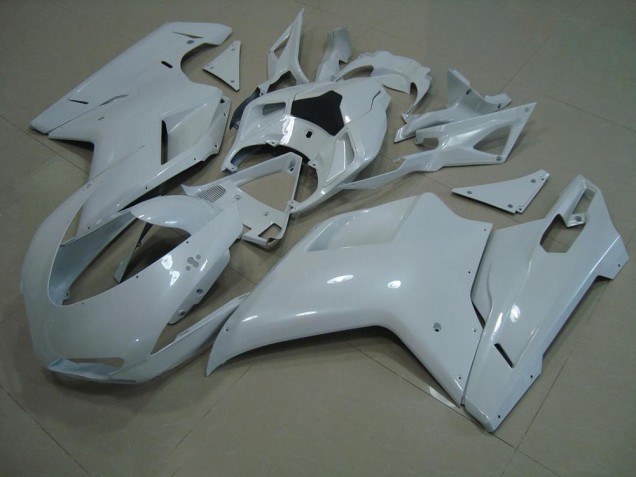 Glänzend Weiß Ducati 848 1098 1198 2007-2014 Motorrad Verkleidungen Glänzend Weiß Ducati 848 1098 1198 2007-2014 Motorrad Verkleidungen