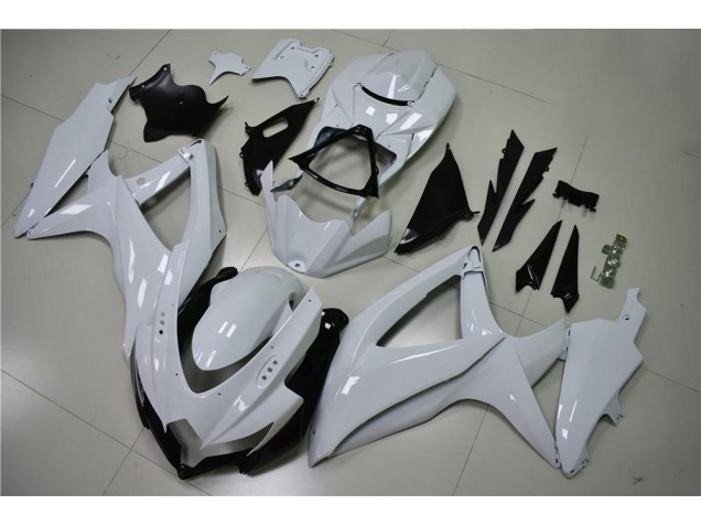 Glänzend Weiß Suzuki GSXR 600 / 750 K8 2008-2010 Motorrad Verkleidungen Glänzend Weiß Suzuki GSXR 600 / 750 K8 2008-2010 Motorrad Verkleidungen