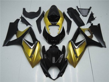 Gold Schwarz Suzuki GSXR 1000 K7 2007-2008 Motorrad Verkleidung