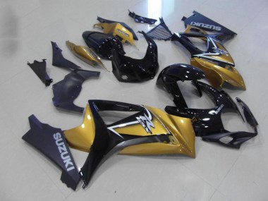 Gold Schwarz Suzuki GSXR 1000 K7 2007-2008 Motorrad Verkleidungen