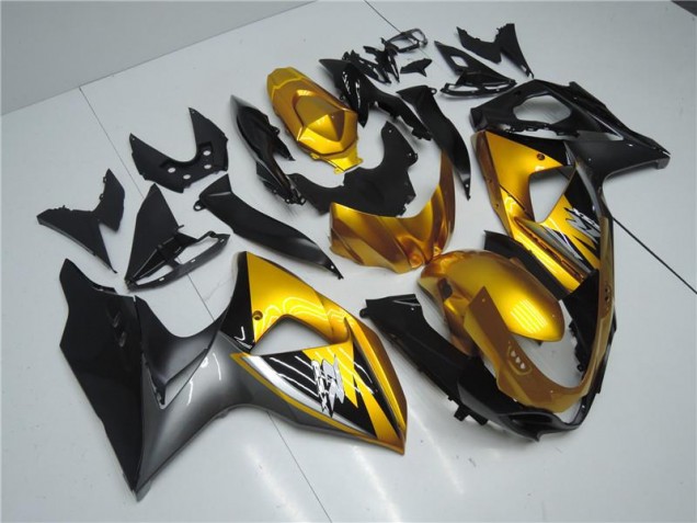Gold Schwarz Suzuki GSXR 1000 K9 2009-2016 Motorrad Verkleidungen Gold Schwarz Suzuki GSXR 1000 K9 2009-2016 Motorrad Verkleidungen