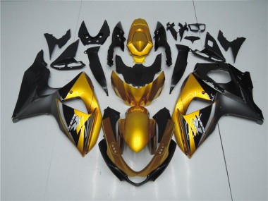 Gold Schwarz Suzuki GSXR 1000 K9 2009-2016 Motorrad Verkleidungen