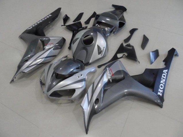 Graues Silber und Matt schwarz Honda CBR 1000 RR 2006-2007 Motorrad Verkleidungen Graues Silber und Matt schwarz Honda CBR 1000 RR 2006-2007 Motorrad Verkleidungen