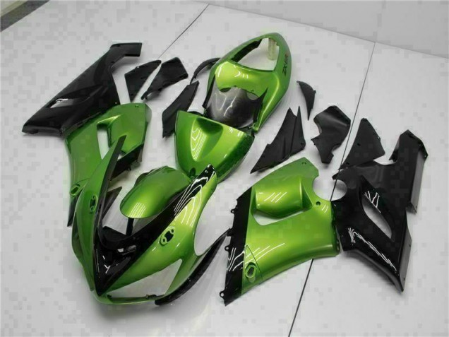Grün Kawasaki ZX6R 2005-2006 Motorrad Verkleidung Grün Kawasaki ZX6R 2005-2006 Motorrad Verkleidung