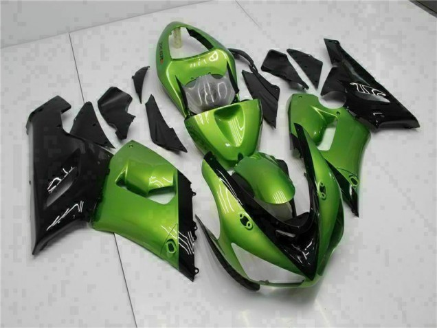 Grün Kawasaki ZX6R 2005-2006 Motorrad Verkleidung Grün Kawasaki ZX6R 2005-2006 Motorrad Verkleidung