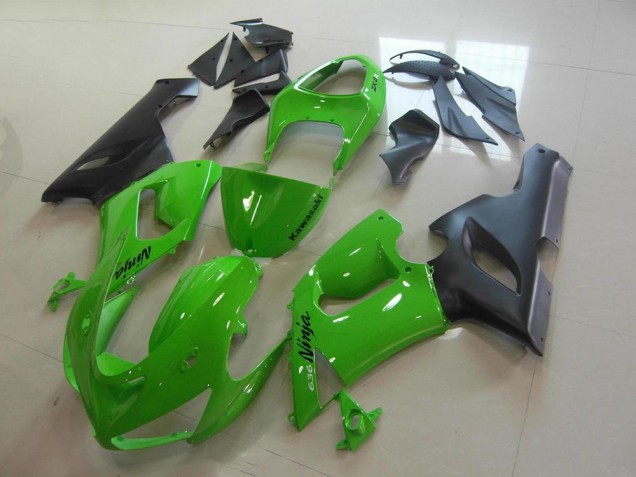 Grün Kawasaki ZX6R 2005-2006 Motorrad Verkleidungen Komplett Sets Grün Kawasaki ZX6R 2005-2006 Motorrad Verkleidungen Komplett Sets