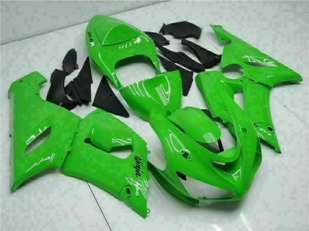 Grün Kawasaki ZX6R 2005-2006 Motorrad VollVerkleidungen & Plastik