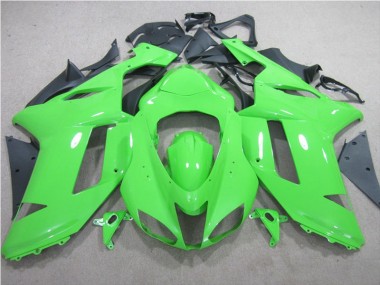 Grün Kawasaki ZX6R 2007-2008 Motorrad Verkleidungen