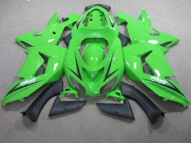 Grün Kawasaki ZX6R 2013-2018 Motorrad Verkleidungen