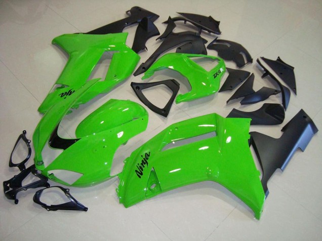Grün Matt schwarz Kawasaki ZX6R 2007-2008 Motorrad Verkleidungen Grün Matt schwarz Kawasaki ZX6R 2007-2008 Motorrad Verkleidungen