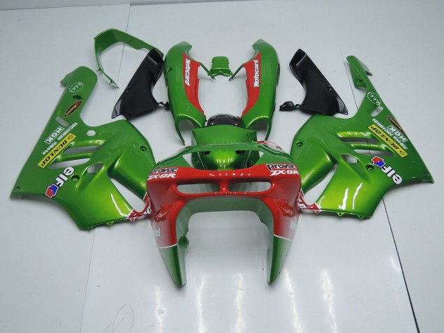 Grün Rot Kawasaki ZX9R 1994-1997 Motorrad Verkleidungen Grün Rot Kawasaki ZX9R 1994-1997 Motorrad Verkleidungen