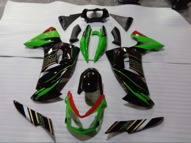 Grün Schwarz Kawasaki EX650 2006-2008 Motorrad Verkleidungen